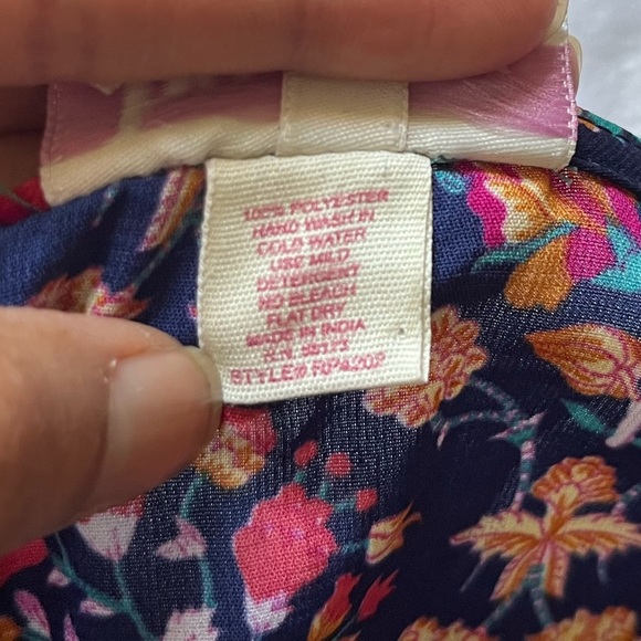 Boemo Anthropologie Floral Tiered Maxi Dress LP Long Sleeve V-Neck - Picture 8 of 16